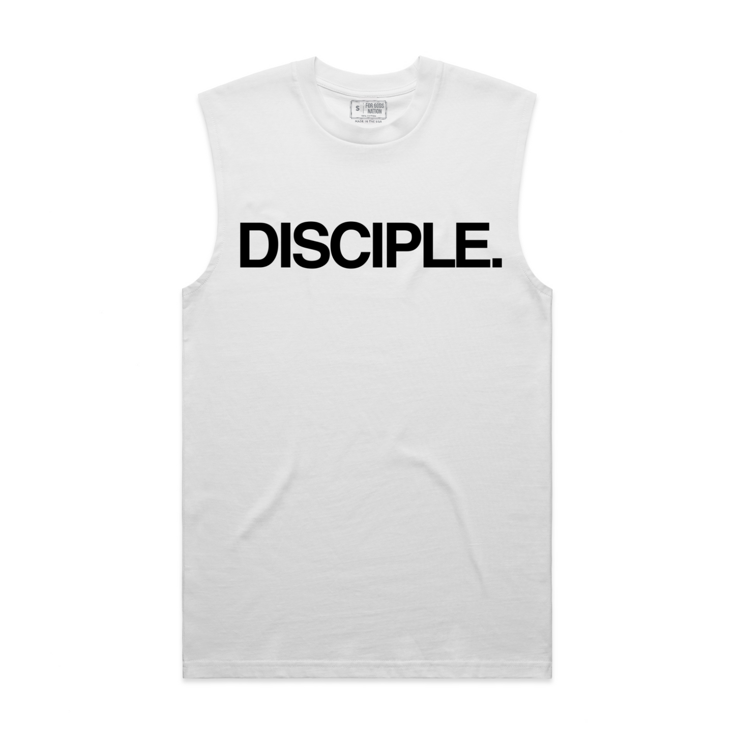 DISCIPLE. Muscle Tank (White/Black)