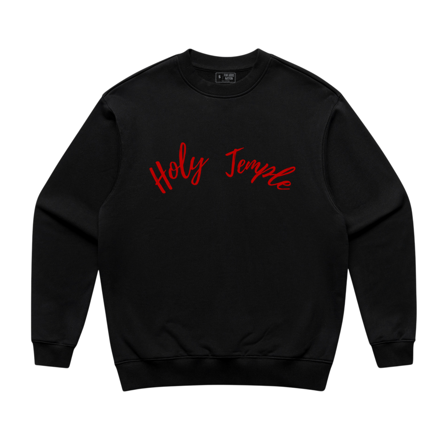 Holy Temple Crewneck Sweater (Blk/Red)