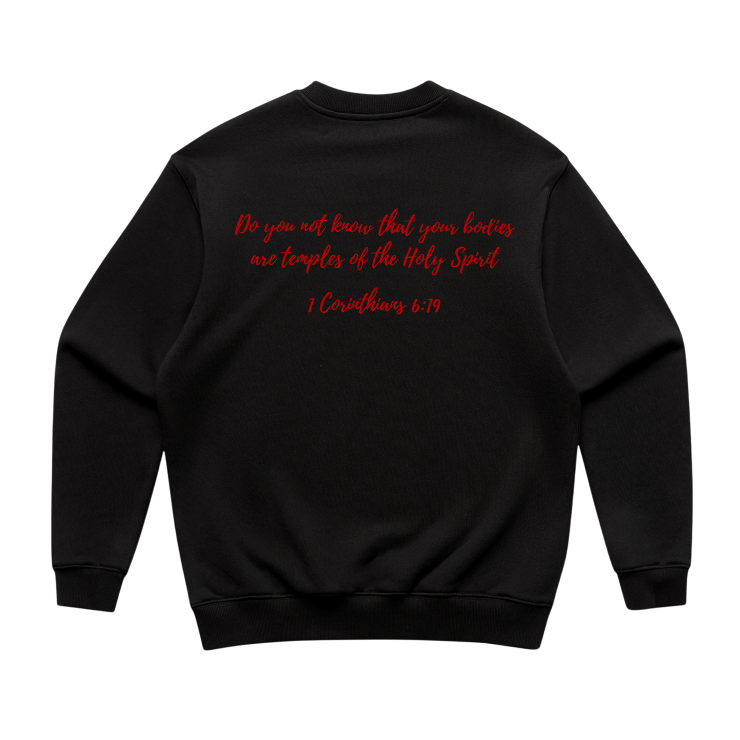Holy Temple Crewneck Sweater (Blk/Red)