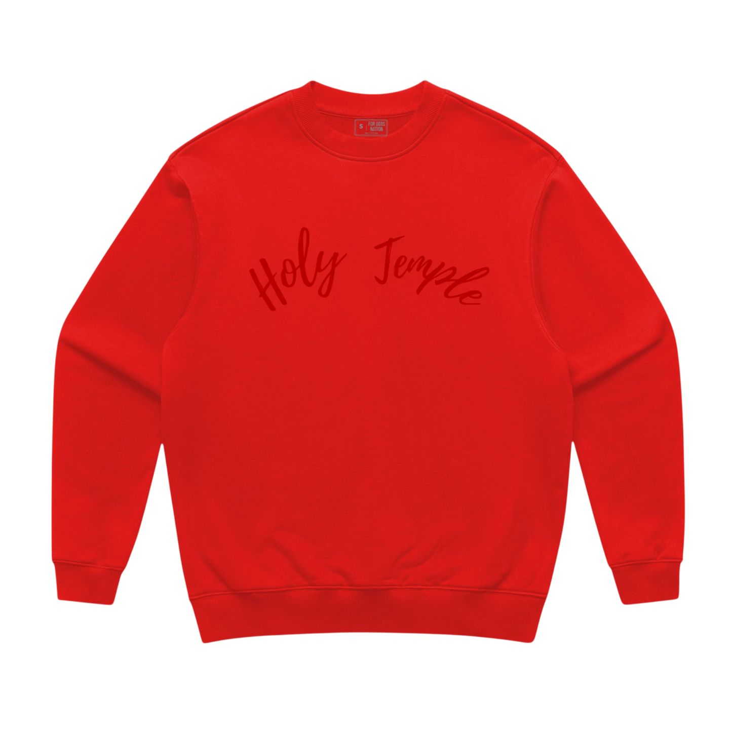 Holy Temple Crewneck Sweater (Red/Red)