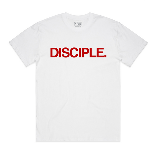 DISCIPLE. Tee (White/Red)