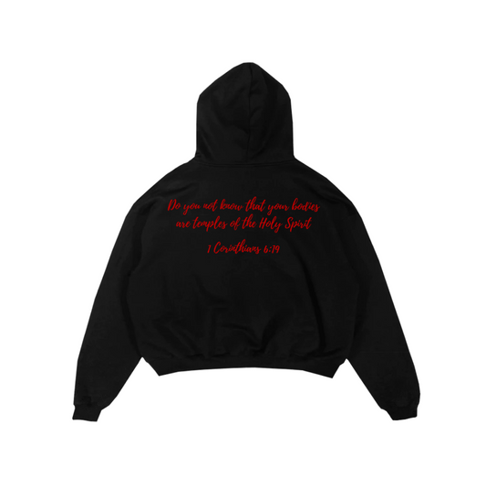 Holy Temple Hoodie (Blk/Red)