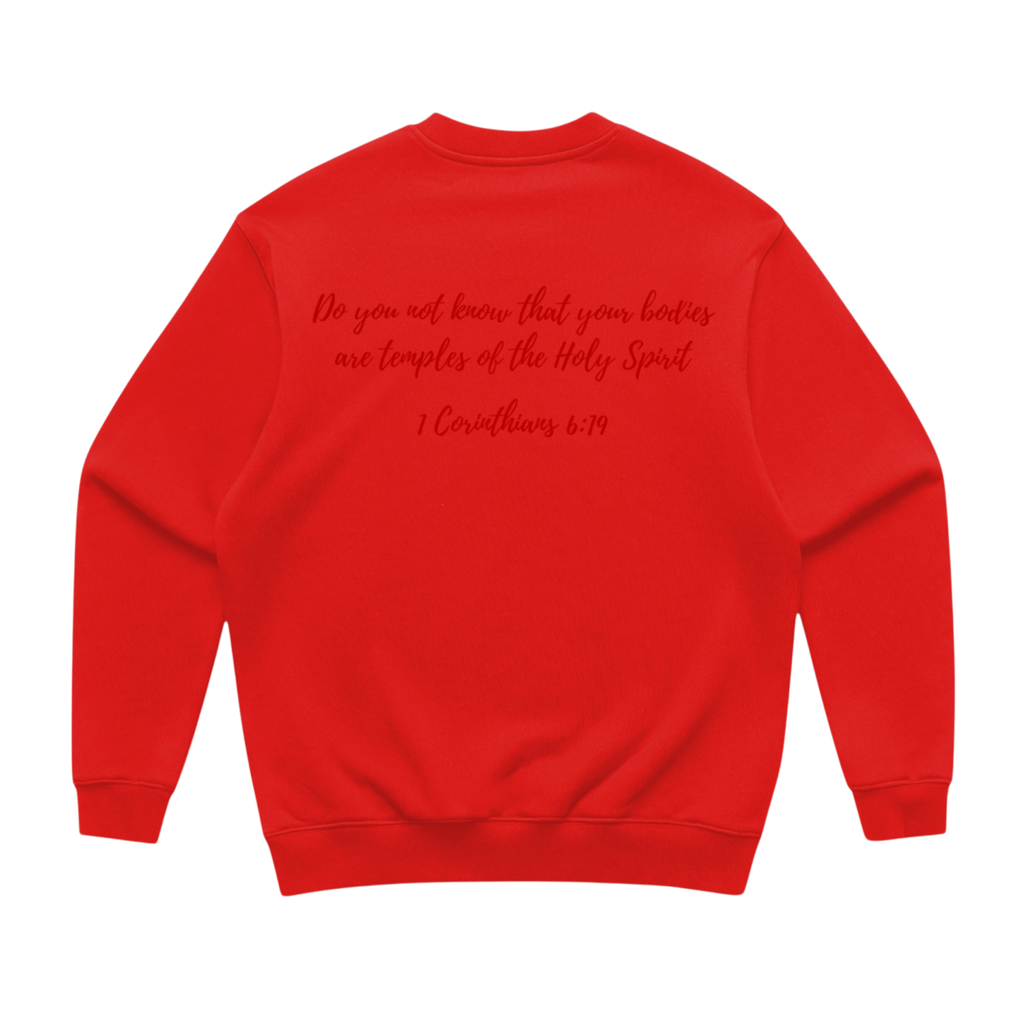 Holy Temple Crewneck Sweater (Red/Red)