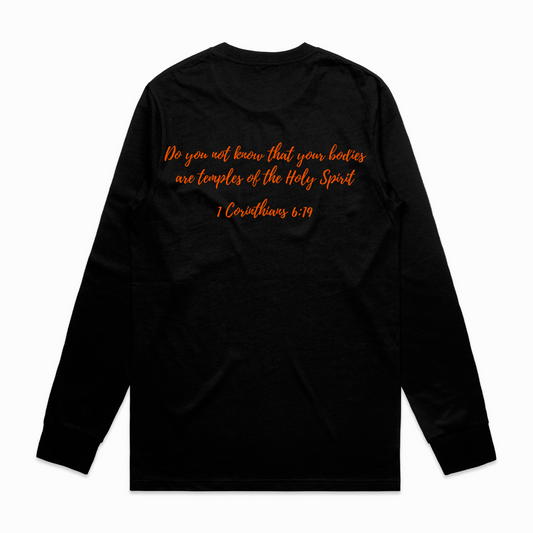 Holy Temple Long Sleeve (Blk/Org)