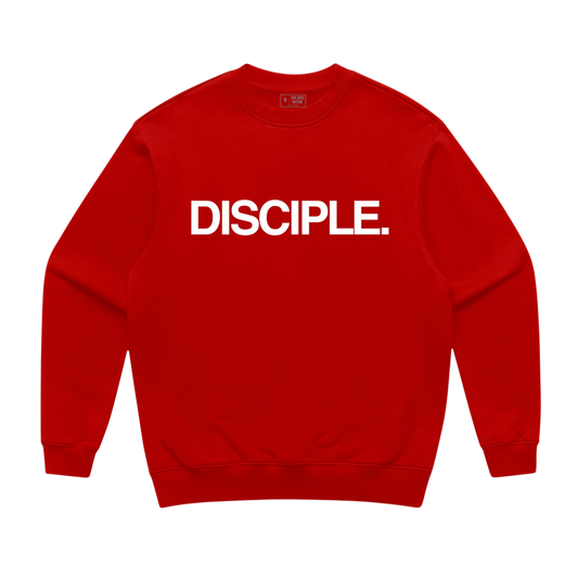 DISCIPLE. Crewneck Sweater (Red/Wht)