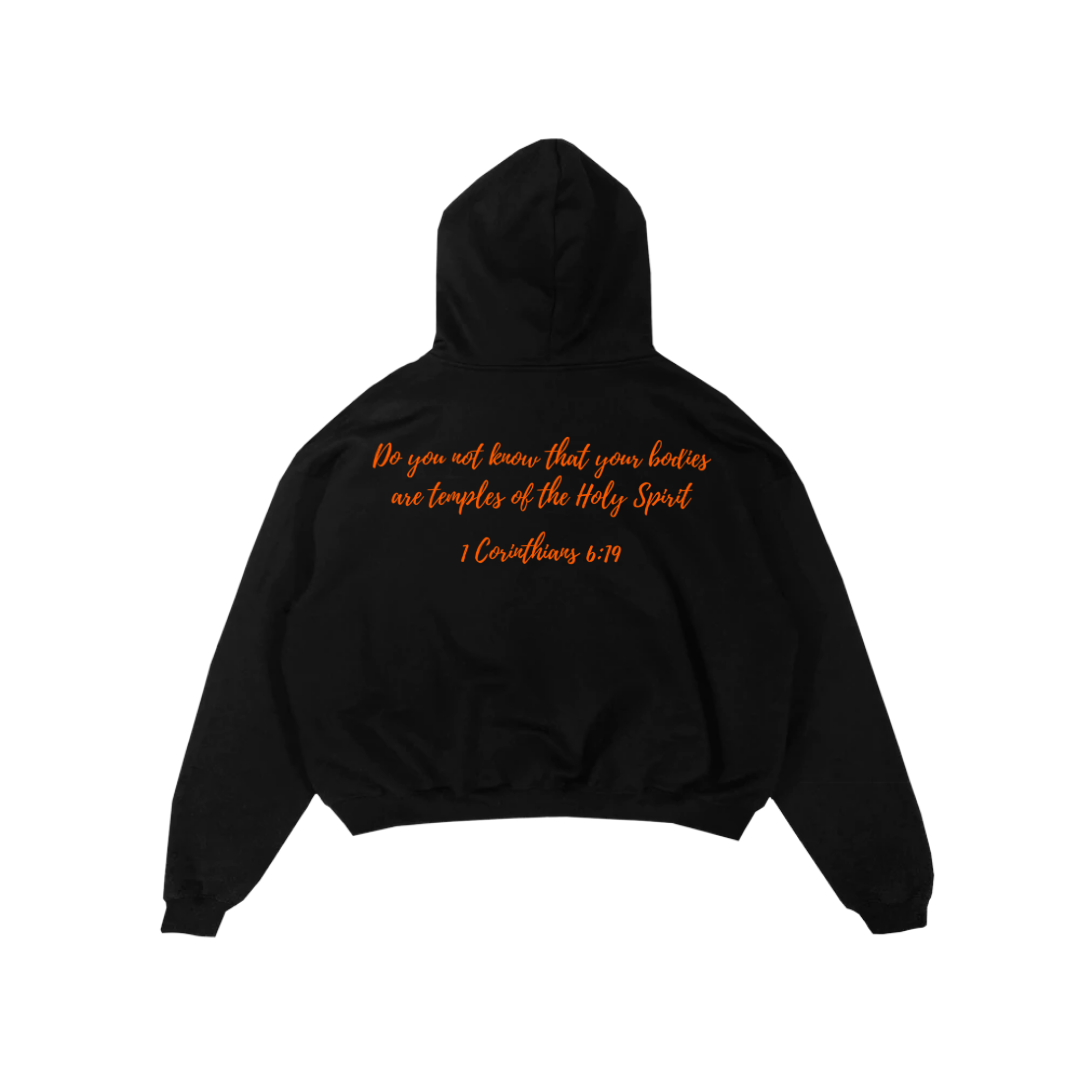 Holy Temple Hoodie (Blk/Org)