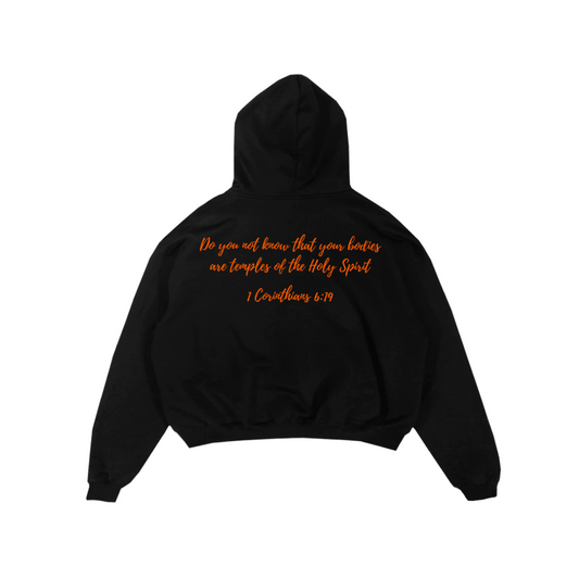 Holy Temple Hoodie (Blk/Org)
