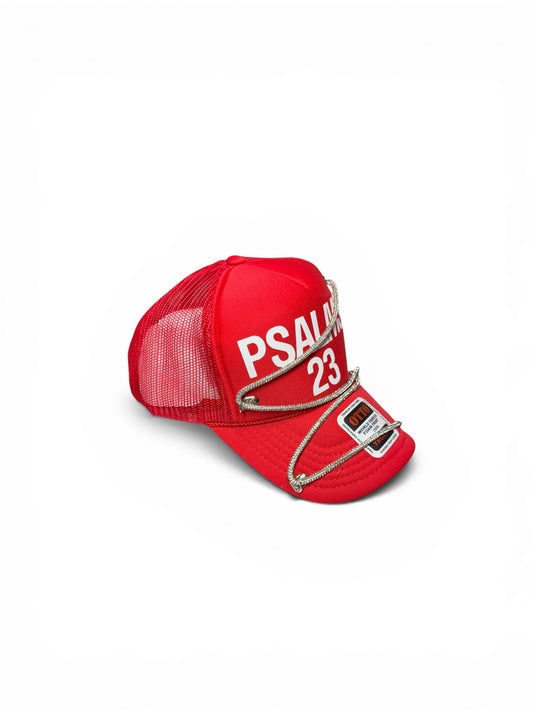 Psalms 23 x Red Trucker Hat