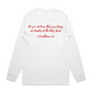 Holy Temple Long Sleeve Tee (Wht/Red)