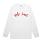 Holy Temple Long Sleeve Tee (Wht/Red)
