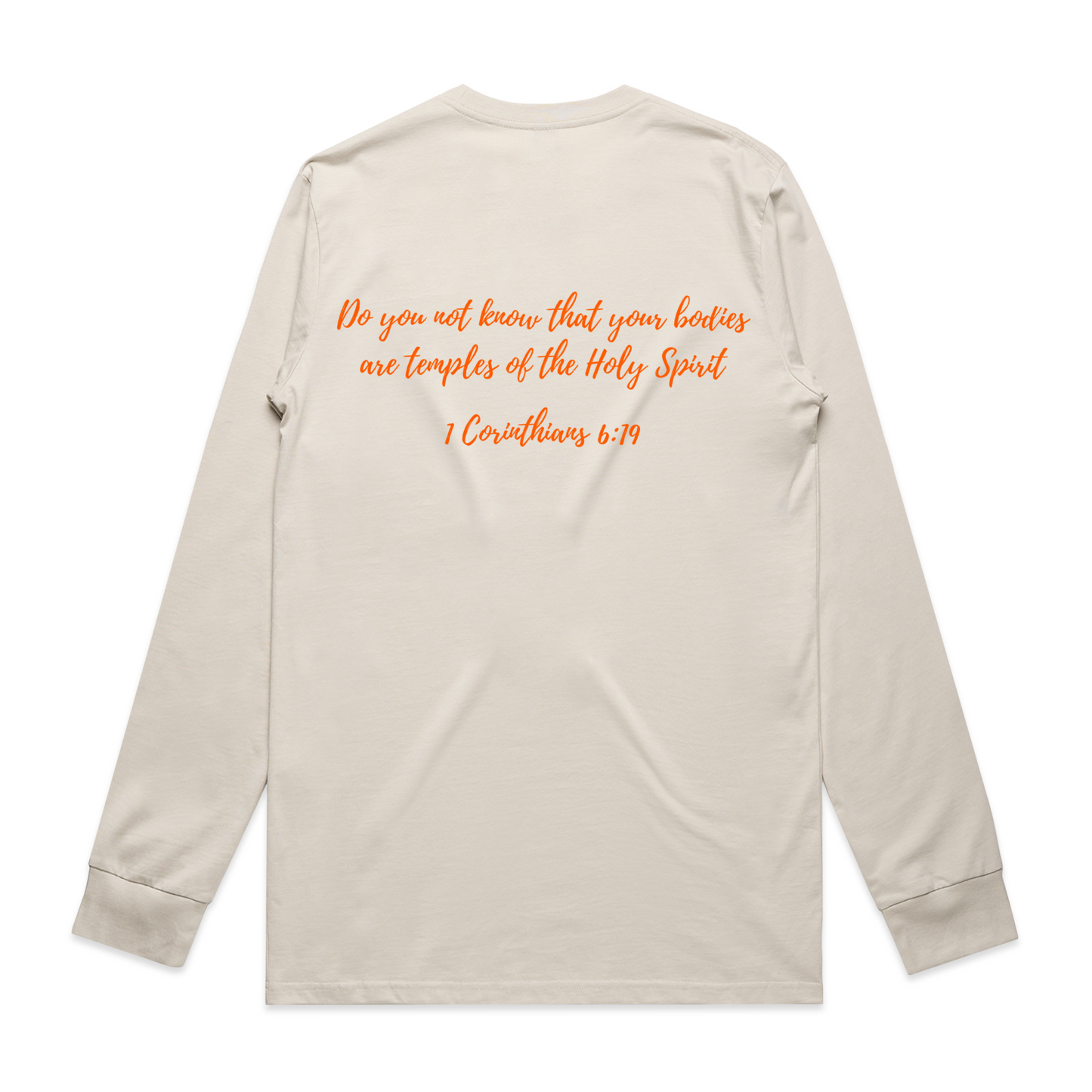 Holy Temple Long Sleeve Tee (Crm/Org)